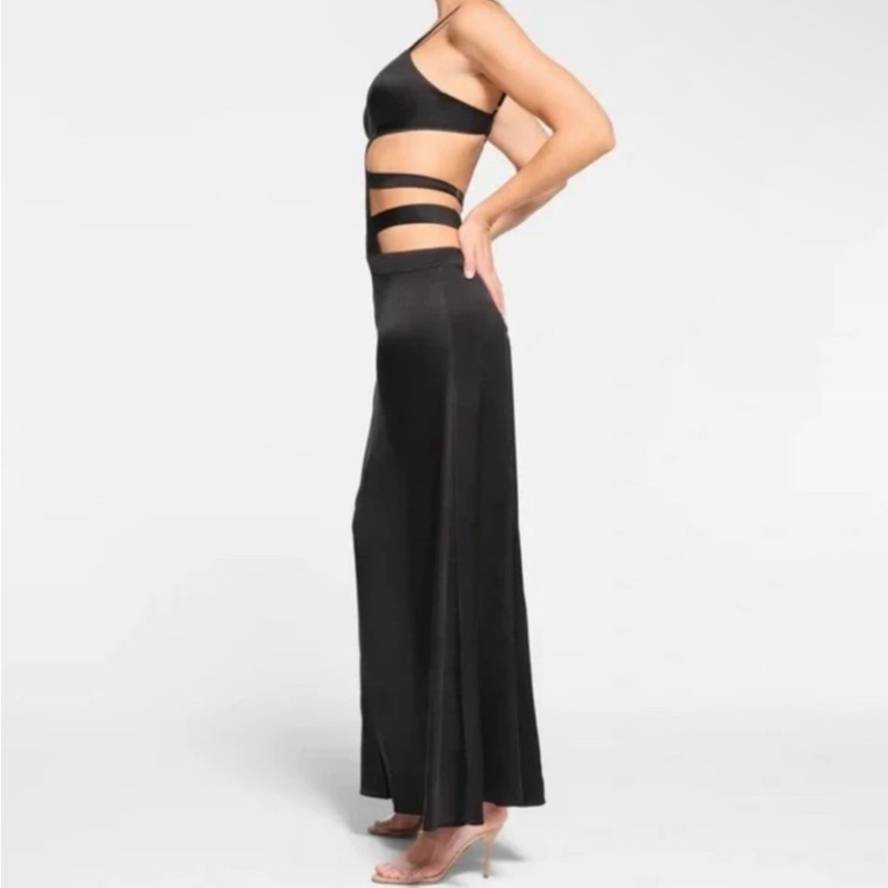 NWT SKIMS Sand Washed Silk Strappy Cut Out Slip Dress Back Sz Large - Picture 2 of 7